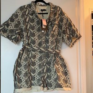 Snake print romper